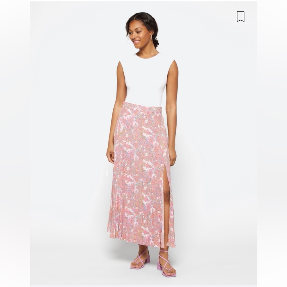 NWT- Skies Are Blue Delilah Side Slit Maxi Skirt